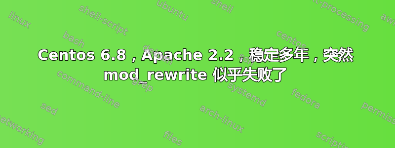 Centos 6.8，Apache 2.2，稳定多年，突然 mod_rewrite 似乎失败了