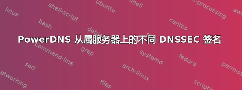 PowerDNS 从属服务器上的不同 DNSSEC 签名