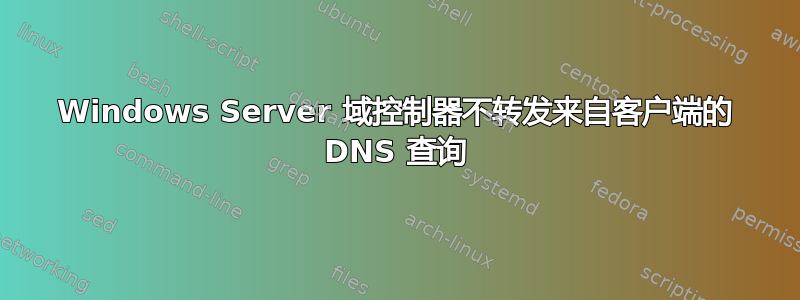 Windows Server 域控制器不转发来自客户端的 DNS 查询