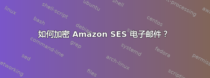 如何加密 Amazon SES 电子邮件？