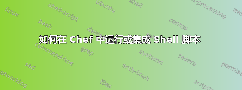 如何在 Chef 中运行或集成 Shell 脚本