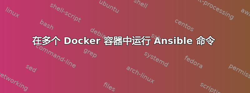 在多个 Docker 容器中运行 Ansible 命令