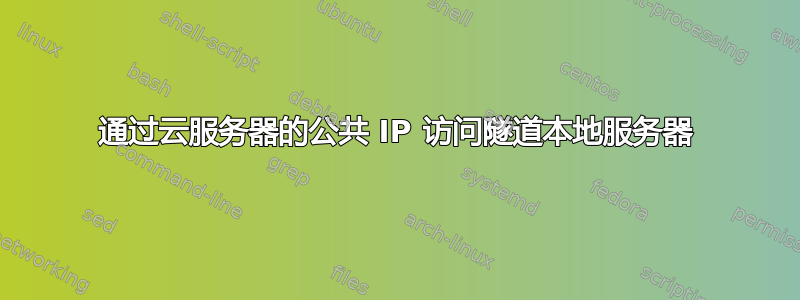 通过云服务器的公共 IP 访问隧道本地服务器