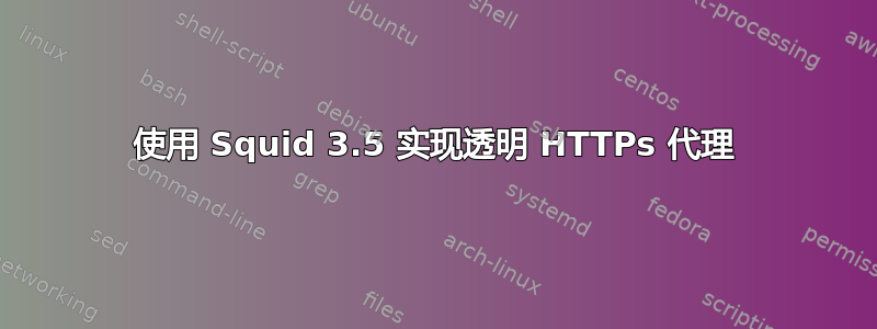 使用 Squid 3.5 实现透明 HTTPs 代理