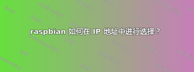 raspbian 如何在 IP 地址中进行选择？