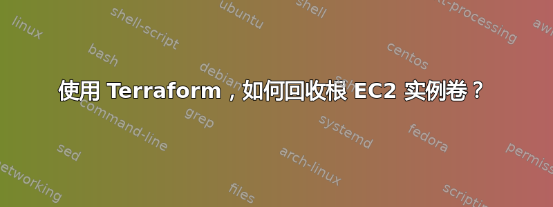 使用 Terraform，如何回收根 EC2 实例卷？