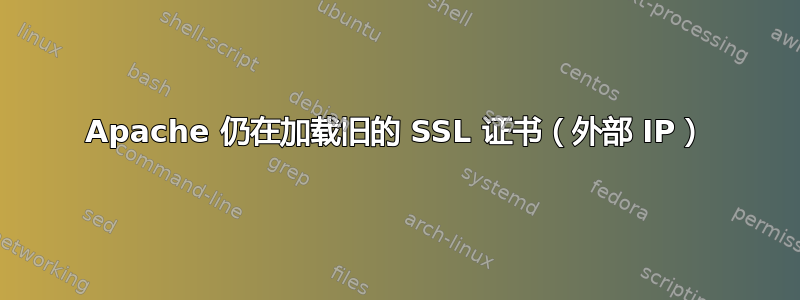 Apache 仍在加载旧的 SSL 证书（外部 IP）