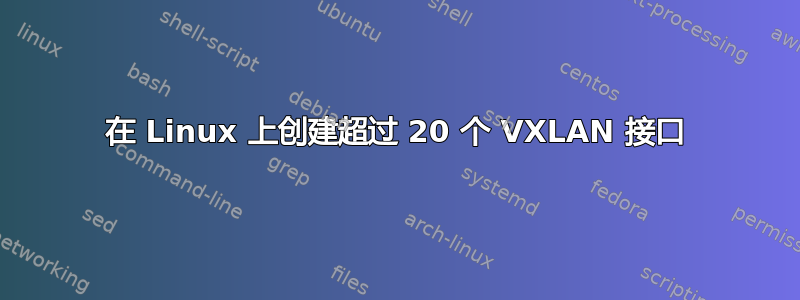 在 Linux 上创建超过 20 个 VXLAN 接口