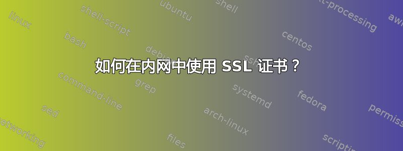 如何在内网中使用 SSL 证书？