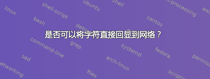 是否可以将字符直接回显到网络？