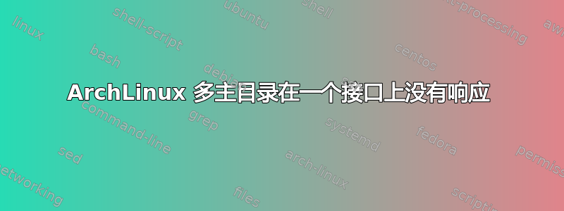 ArchLinux 多主目录在一个接口上没有响应