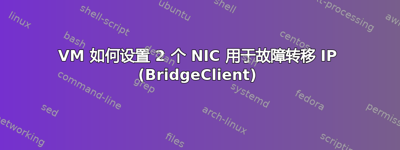 VM 如何设置 2 个 NIC 用于故障转移 IP (BridgeClient)