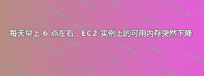 每天早上 6 点左右，EC2 实例上的可用内存突然下降