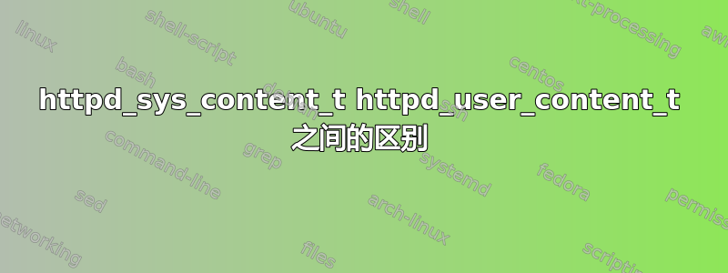 httpd_sys_content_t httpd_user_content_t 之间的区别