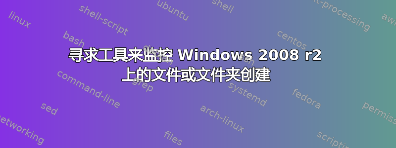 寻求工具来监控 Windows 2008 r2 上的文件或文件夹创建