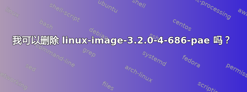 我可以删除 linux-image-3.2.0-4-686-pae 吗？