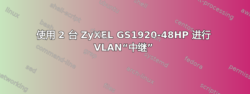 使用 2 台 ZyXEL GS1920-48HP 进行 VLAN“中继”