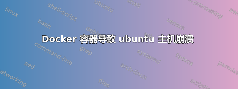 Docker 容器导致 ubuntu 主机崩溃