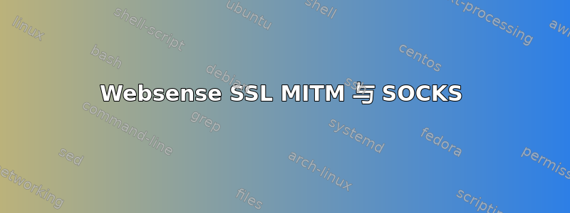 Websense SSL MITM 与 SOCKS