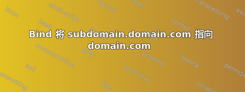 Bind 将 subdomain.domain.com 指向 domain.com 