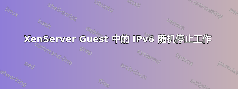 XenServer Guest 中的 IPv6 随机停止工作