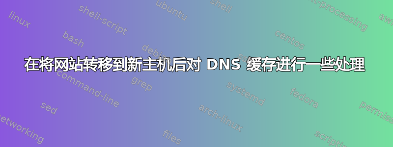 在将网站转移到新主机后对 DNS 缓存进行一些处理