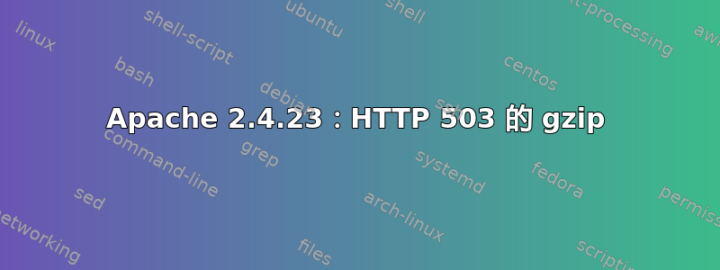 Apache 2.4.23：HTTP 503 的 gzip