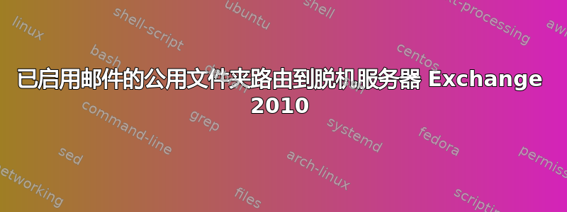 已启用邮件的公用文件夹路由到脱机服务器 Exchange 2010