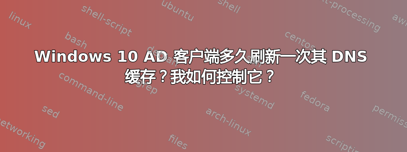 Windows 10 AD 客户端多久刷新一次其 DNS 缓存？我如何控制它？