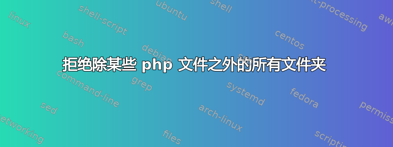 拒绝除某些 php 文件之外的所有文件夹