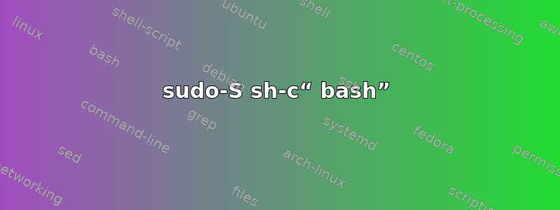 sudo-S sh-c“ bash”