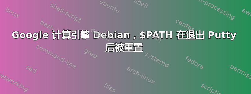 Google 计算引擎 Debian，$PATH 在退出 Putty 后被重置