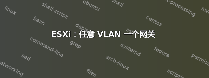 ESXi：任意 VLAN 一个网关