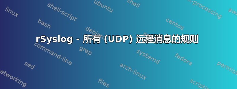 rSyslog - 所有 (UDP) 远程消息的规则