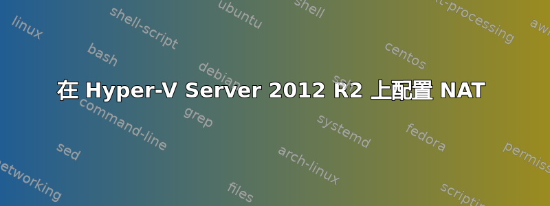 在 Hyper-V Server 2012 R2 上配置 NAT