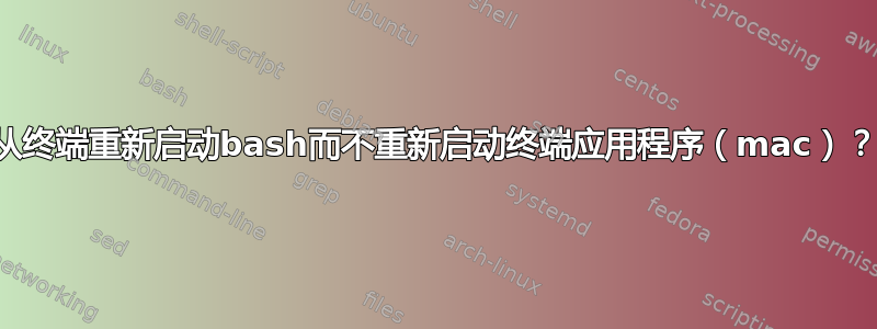 从终端重新启动bash而不重新启动终端应用程序（mac）？