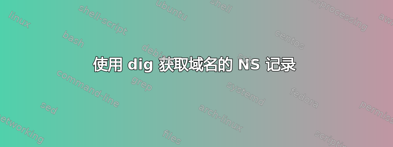 使用 dig 获取域名的 NS 记录