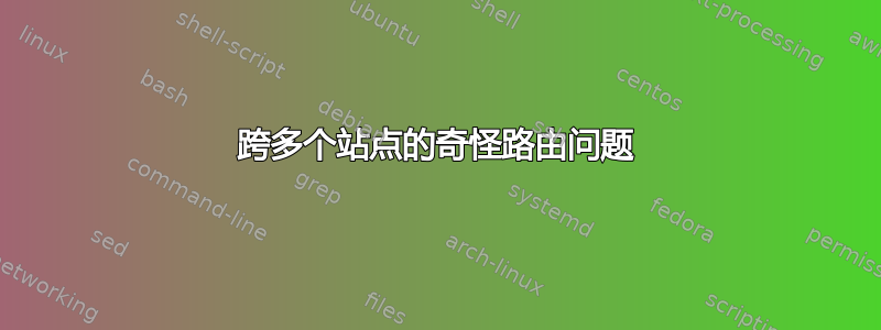 跨多个站点的奇怪路由问题