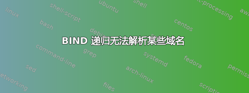 BIND 递归无法解析某些域名