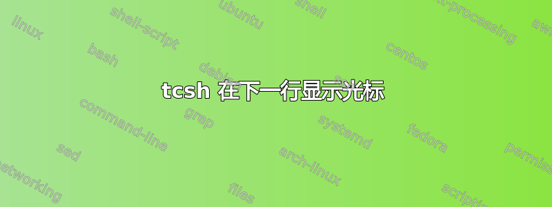 tcsh 在下一行显示光标