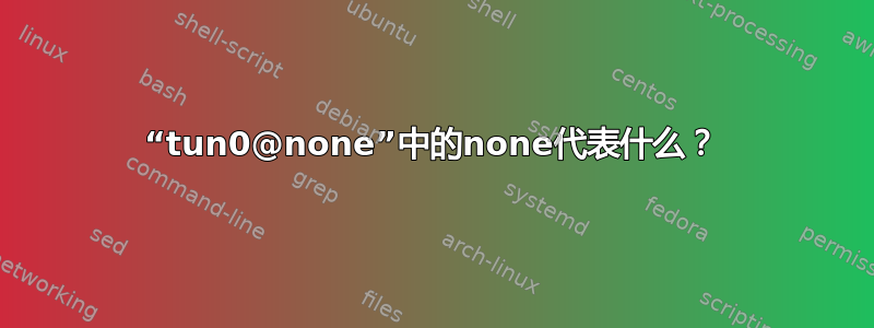 “tun0@none”中的none代表什么？