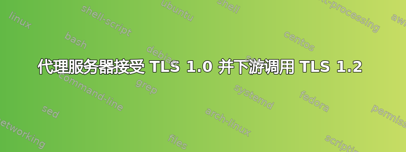 代理服务器接受 TLS 1.0 并下游调用 TLS 1.2