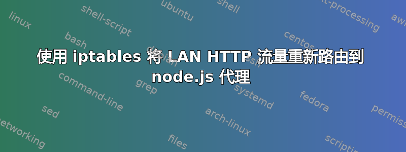 使用 iptables 将 LAN HTTP 流量重新路由到 node.js 代理