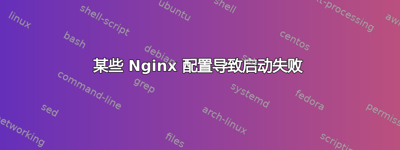 某些 Nginx 配置导致启动失败