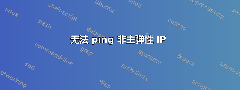 无法 ping 非主弹性 IP