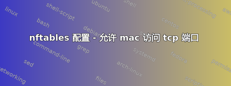 nftables 配置 - 允许 mac 访问 tcp 端口