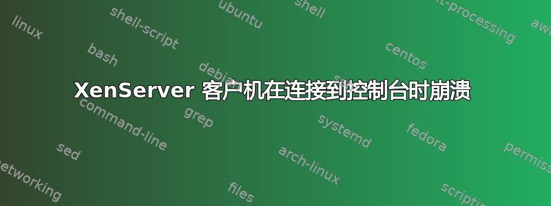 XenServer 客户机在连接到控制台时崩溃