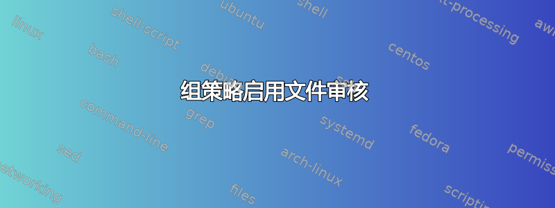 组策略启用文件审核