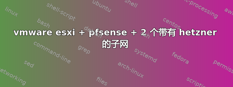 vmware esxi + pfsense + 2 个带有 hetzner 的子网