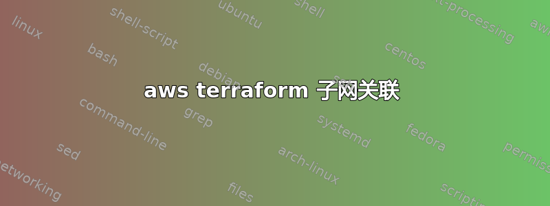 aws terraform 子网关联